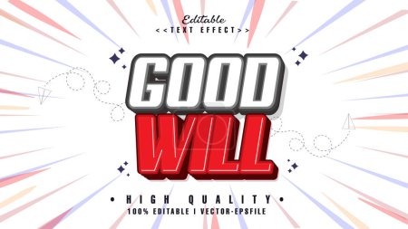 Illustration for Editable good will text effect - Royalty Free Image