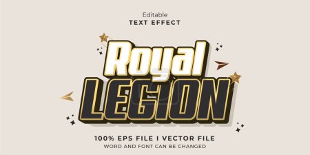 editable royal legion text effect