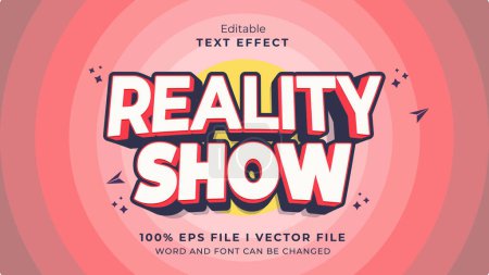 editable reality show text effect