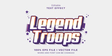 editable legend troops text effect