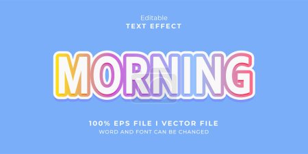 editable sticker style morning text effect