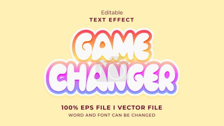 editable game changer text effect