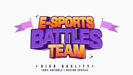 Illustration for Editable sports  battles team text effect - Royalty Free Image