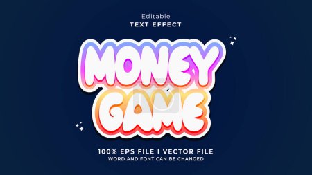 editierbare Geld-Spiel-Text-Effekt