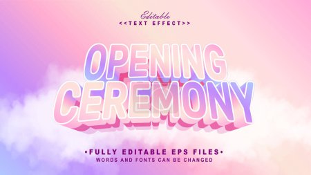 editable opening ceremony text effect