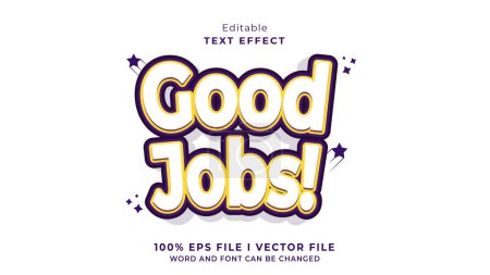 editable good job text effect