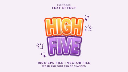 Illustration for Editable high five text effect - Royalty Free Image