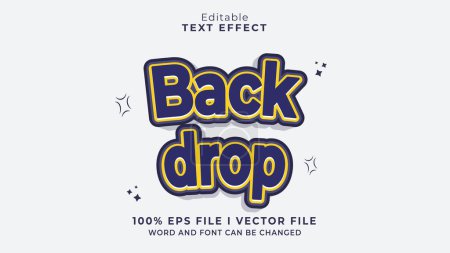 editable back drop text effect
