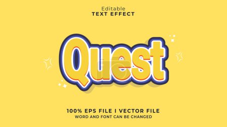 editierbarer moderner Quest-Text-Effekt