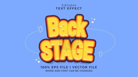 editable back stage text effect