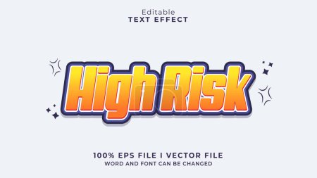 editable high risk text effect.typhography logo
