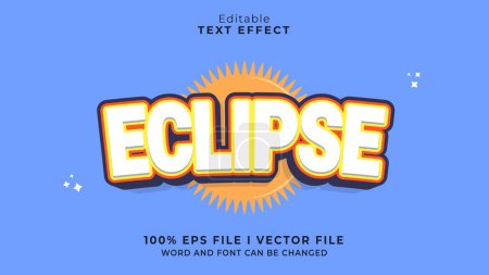 Illustration for Editable eclipse text effect.typhography logo - Royalty Free Image