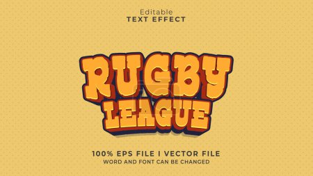 editable rugby league text effect