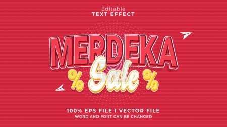editierbarer Merdeka-Verkaufstext-Effekt