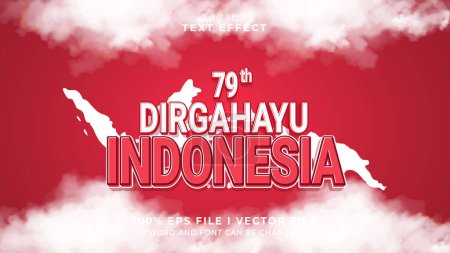 79th dirgahayu indonesia text effect