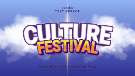 Téléchargez les photos : Éditable culture festival texte effet - en image libre de droit