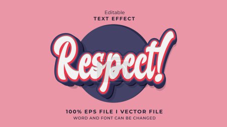 editable respect text effect.typhography logo