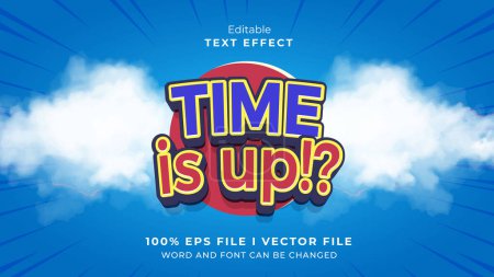 editable time is up text effect