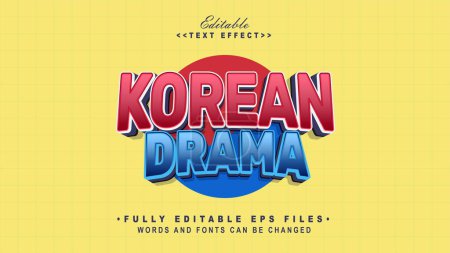 Téléchargez les photos : Effet de texte dramatique coréen modifiable - en image libre de droit