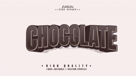 efecto de texto de chocolate editable