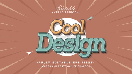 Illustration for Editable cool design text effect - Royalty Free Image