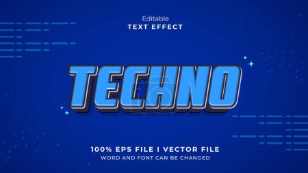 Téléchargez les photos : Éditable techno texte effect.typhography logo - en image libre de droit