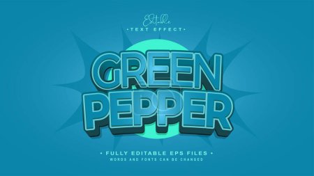 editable green pepper text effect