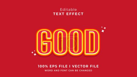 editable good text effect.typhography logo