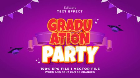 Téléchargez les photos : Editable graduation party text effect - en image libre de droit