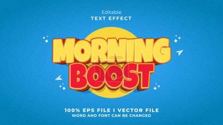 editable morning boost text effect