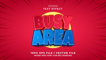editable busy area text effect