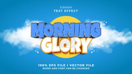 editable morning glory text effect