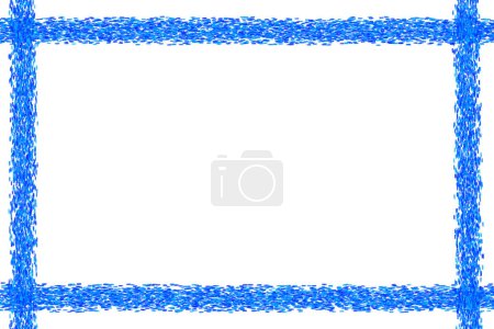 Téléchargez les photos : Cadres de bannière rectangulaires bleus, bordures, peint sur fond blanc. - en image libre de droit