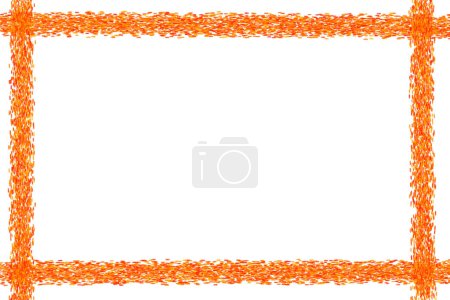 Téléchargez les photos : Rectangular  orange banner frames, borders, painted on white background. - en image libre de droit