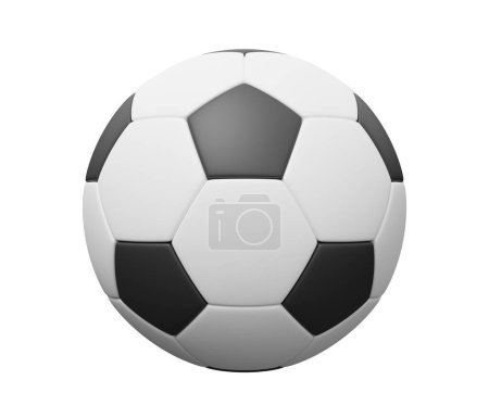 Foto de Balón de fútbol 3d. 3d renderizar dibujos animados icono mínimo ilustración. - Imagen libre de derechos