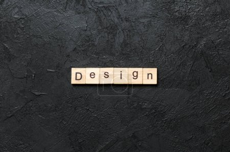 design word written on wood block. design text on table, concept.