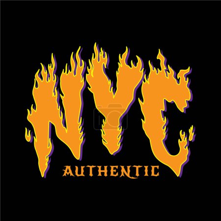 Illustration for New york america y2k streetwear cyber style colorful slogan typography vector design icon illustration. Tshirt, poster, banner, fashion, slogan shirt, sticker, flyer - Royalty Free Image