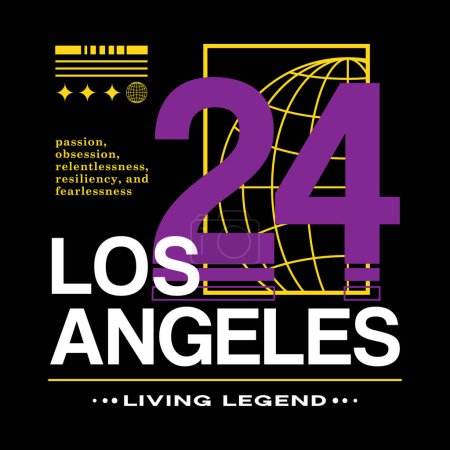 Los Angeles streetwear y2k eslogan quote vintage style logo vector icon illustration background. Adecuado para camiseta, ropa, póster, pancarta, volante, pegatina