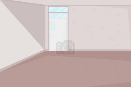 Classroom entrance flat color vector illustration. Educational institution. University and highschool classroom. Fully editable 2D simple cartoon interior with green walls on background