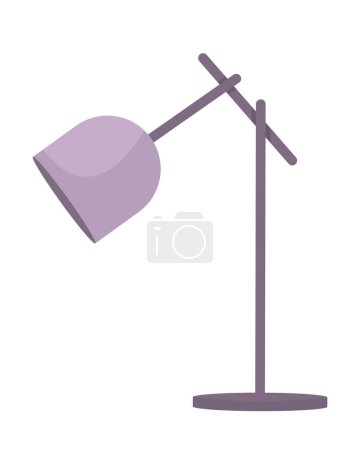 Téléchargez les illustrations : Contemporary table lamp for office desk semi flat color vector object. Lighting. Editable icon. Full sized item on white. Simple cartoon style spot illustration for web graphic design and animation - en licence libre de droit