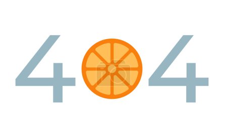 Illustration for Citrus fruit slice error 404 flash message. Pampelmuse. Sliced exotic fruit. Summertime. Empty state ui design. Page not found popup cartoon image. Vector flat illustration concept on white background - Royalty Free Image