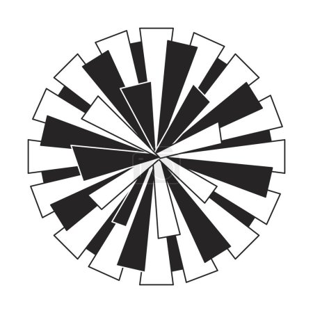 Ilustración de Porrista pompón plana monocromo objeto vectorial aislado. Elemento animador esponjoso. Dibujo de arte en blanco y negro editable. Ilustración simple del punto del esquema para el diseño gráfico web - Imagen libre de derechos