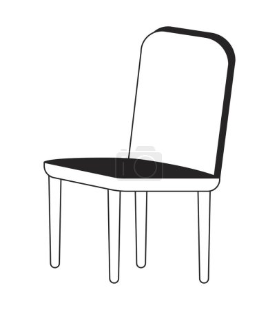 Ilustración de Cómoda silla de oficina plana monocromo aislado vector objeto. Muebles para sala de decoración. Dibujo de arte en blanco y negro editable. Ilustración simple del punto del esquema para el diseño gráfico web - Imagen libre de derechos
