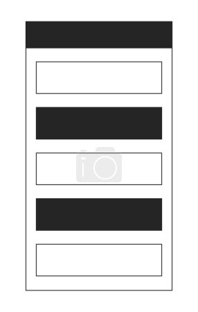 Ilustración de Paleta de colores plana monocromo objeto vectorial aislado. Dibujo de arte en blanco y negro editable. Ilustración simple del punto del esquema para el diseño gráfico web - Imagen libre de derechos