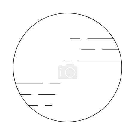 Illustration for Astronomy celestial body flat monochrome isolated vector object. Universe. Editable black and white line art drawing. Simple outline spot illustration for web graphic design - Royalty Free Image