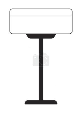 Illustration for Comfortable spinning chair flat monochrome isolated vector object. Adjustable modern chair. Editable black and white line art drawing. Simple outline spot illustration for web graphic design - Royalty Free Image