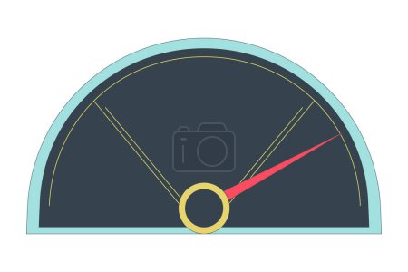 Illustration for Productivity speed scale flat line color isolated vector object. Full potential. Measurement. Editable clip art image on white background. Simple outline cartoon spot illustration for web design - Royalty Free Image