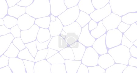 Illustration for Shimmering curvy lines in swimming pool 2D linear cartoon object. Pebbles water isolated line vector element white background. Street paving stones, pavage surface color flat spot illustration - Royalty Free Image