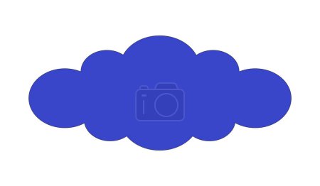 Ilustración de Solo nube 2D objeto de dibujos animados lineales. Clima nublado. Forma esponjosa cúmulo aislado línea vector elemento fondo blanco. Simplicidad. Meteorología previsión color nublado plano punto ilustración - Imagen libre de derechos