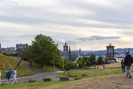 Photo for EDINBURGH, SCOTLAND 2022, August 21: Beautiful view of the city of Edinburgh from Calton Hill, Scotland - Royalty Free Image